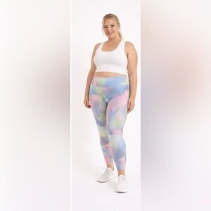 Mono B Pastel Kaleidoscope Leggings High Waist Activewear Yoga Gym 1X